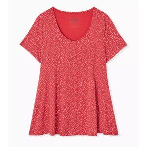 Torrid Super Soft Button-Front Seamed Top